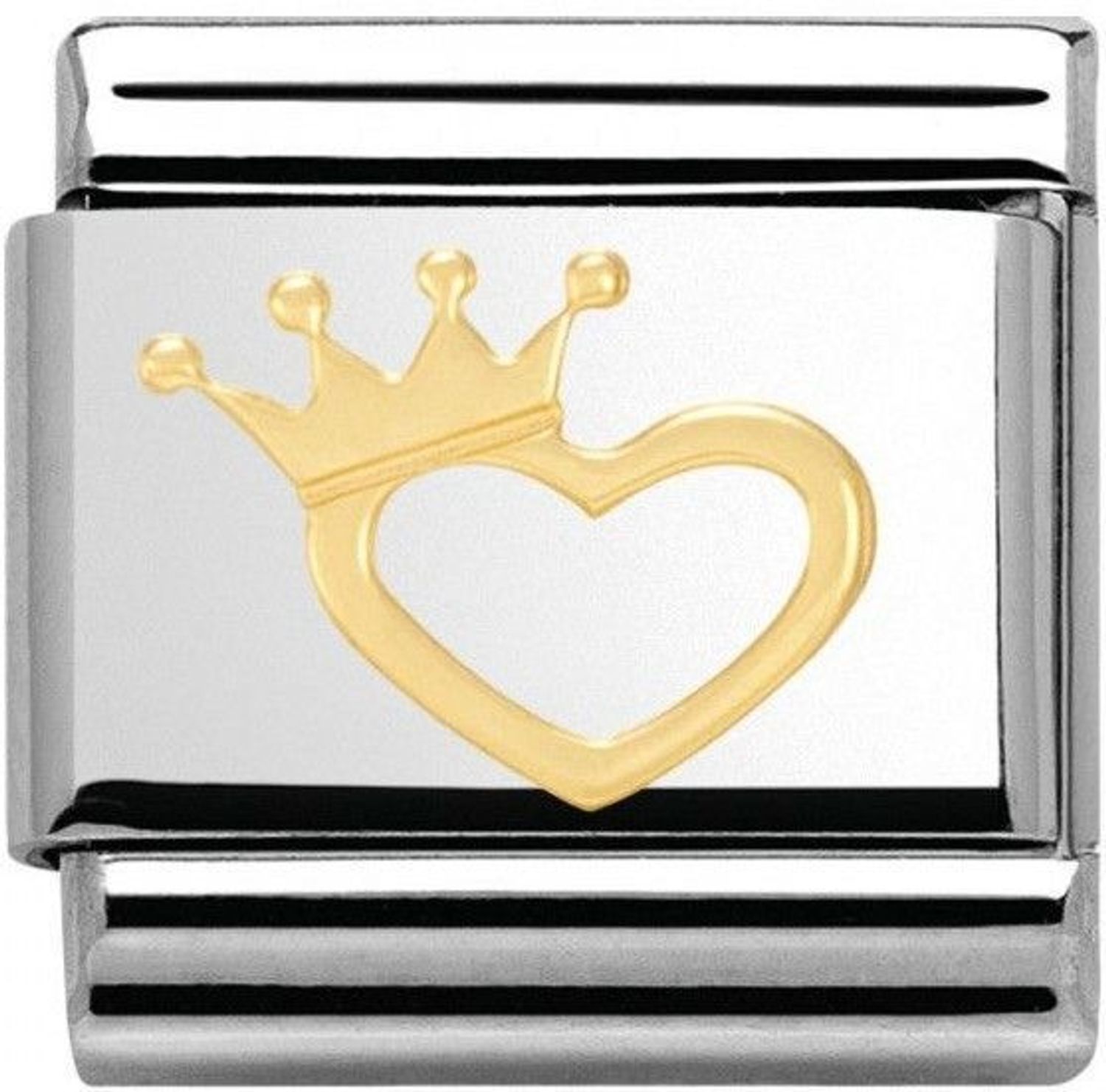 Nomination - Link 18K zawieszka złoto 'Serce z koroną' 030116 17 biżuteria nomination nomination zawieszki nomination baza.jpg